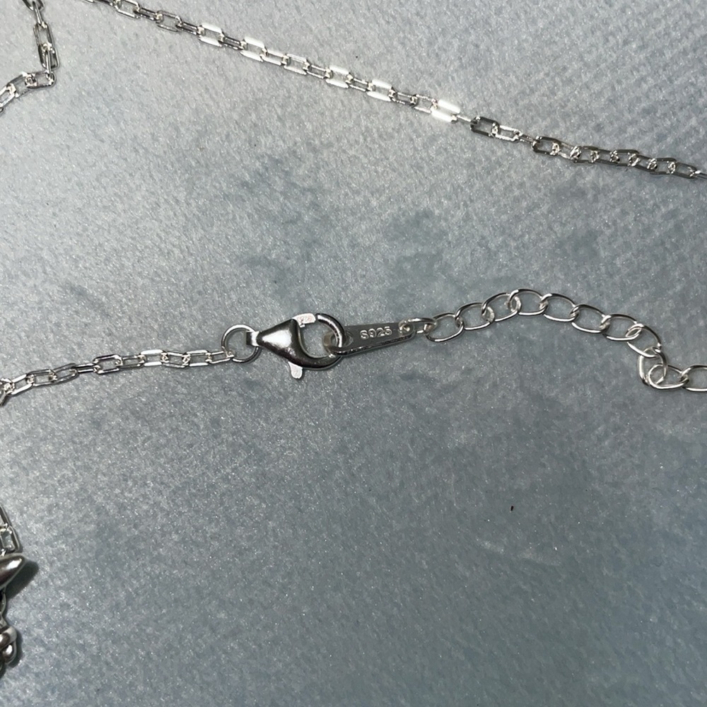 Star Wars Baby Yoda 925 Silver Pendant on 925 Silver Extra Long Chain - Picture 5 of 5